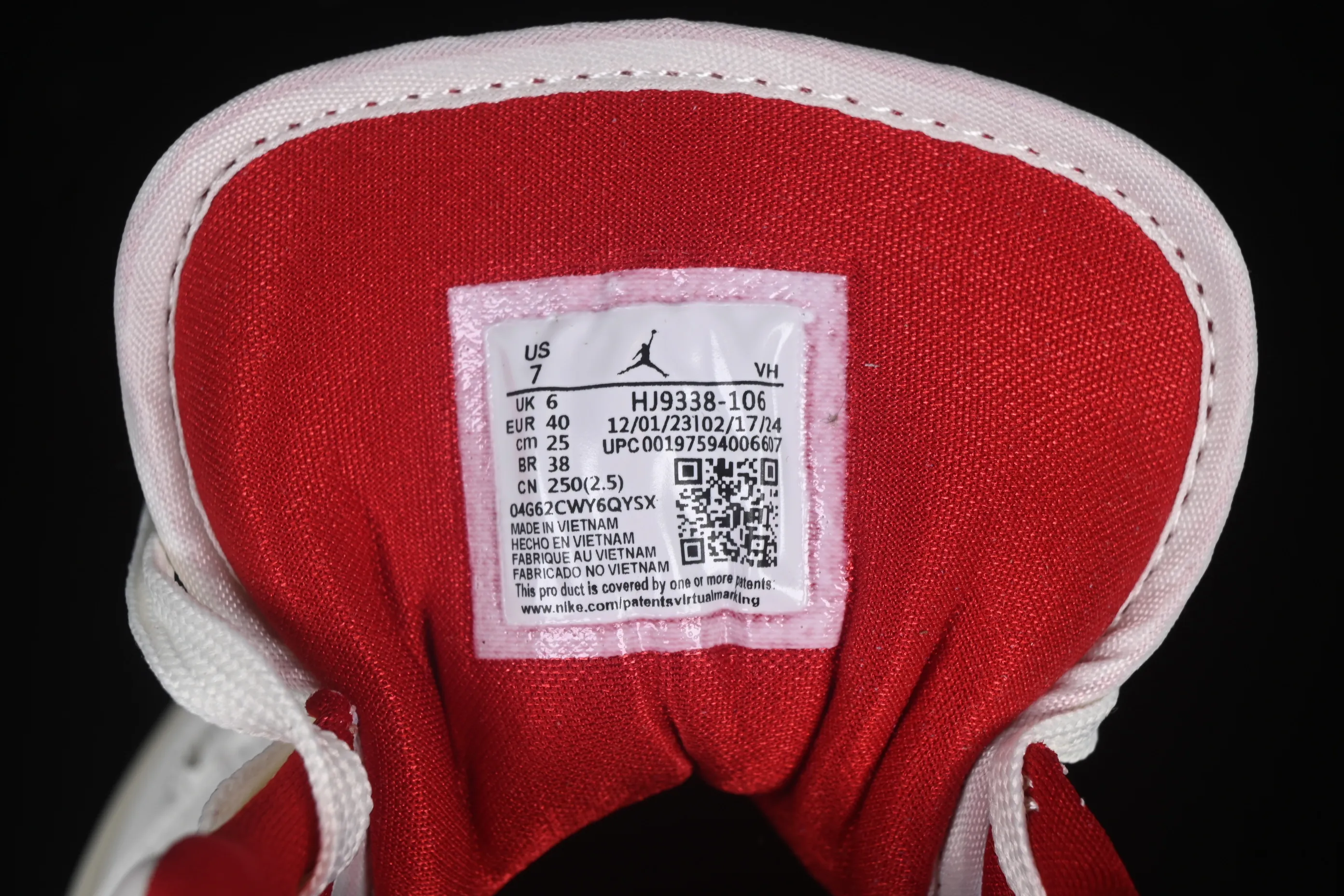 All categories Air Jordan Jordan series basketball shoes Air Jordan 1 Low Air Jordan 1 Low AJ1 Joe 1 white and red low-top cultural and casual sneakers HJ9338-106